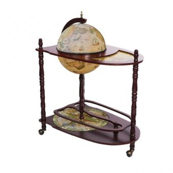 Напольный глобус бар со столом Da Vinci F332, Д=33 см
